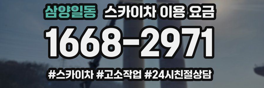 삼양일동 스카이차 이용 요금
