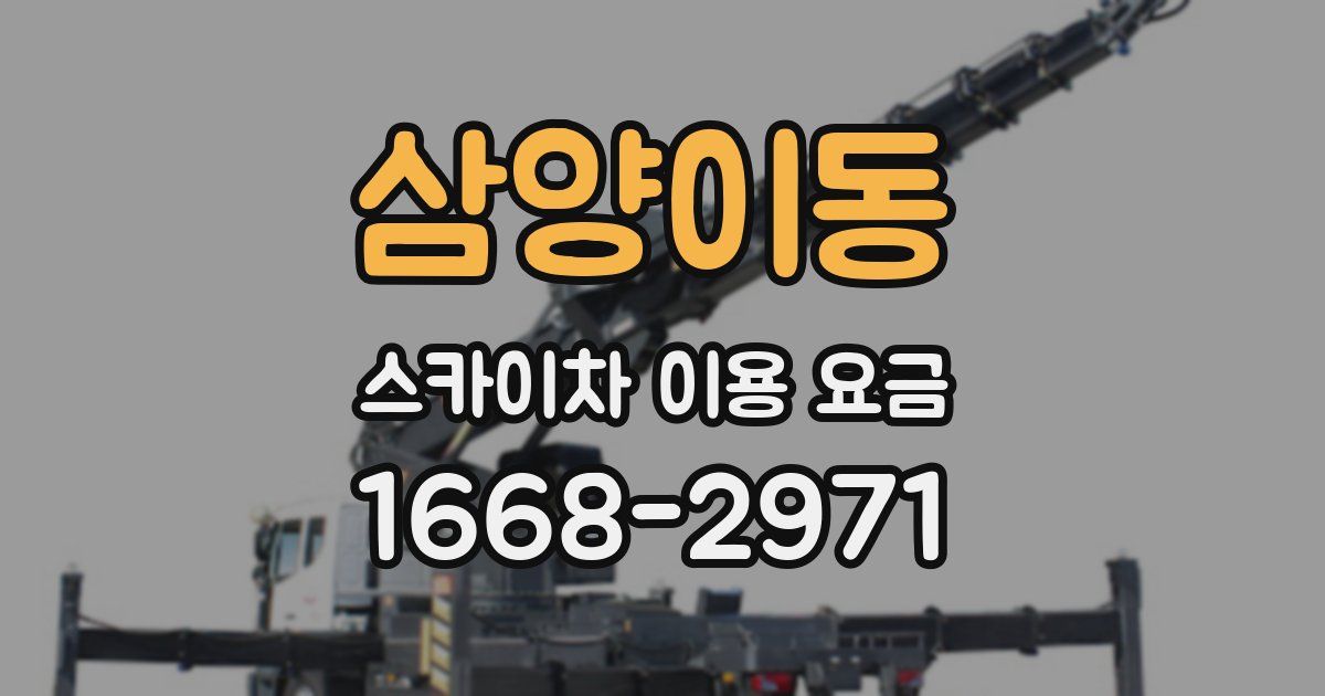 삼양이동 스카이차 이용 요금