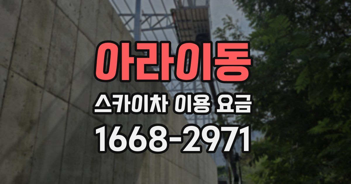 아라이동 스카이차 이용 요금