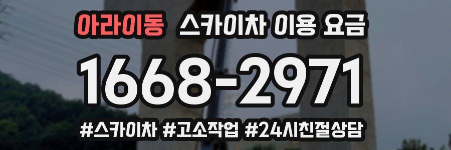 아라이동 스카이차 이용 요금