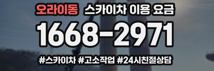 오라이동 스카이차 이용 요금