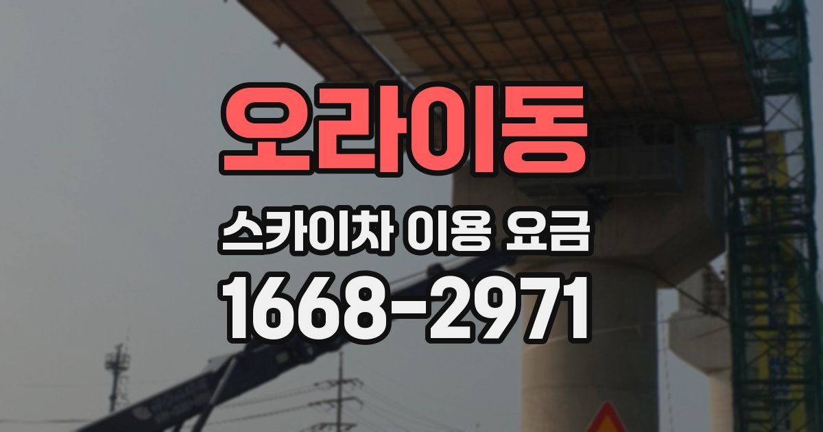 오라이동 스카이차 이용 요금