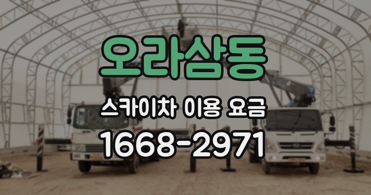 오라삼동 스카이차 이용 요금