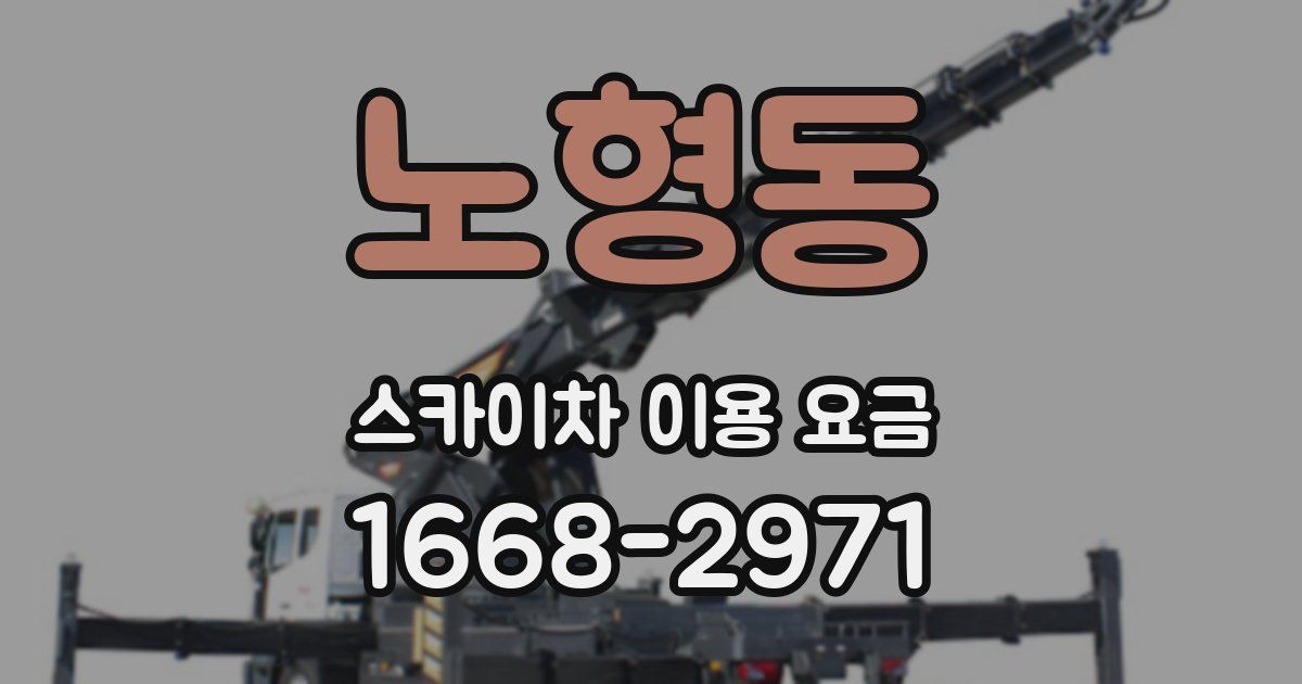 노형동 스카이차 이용 요금