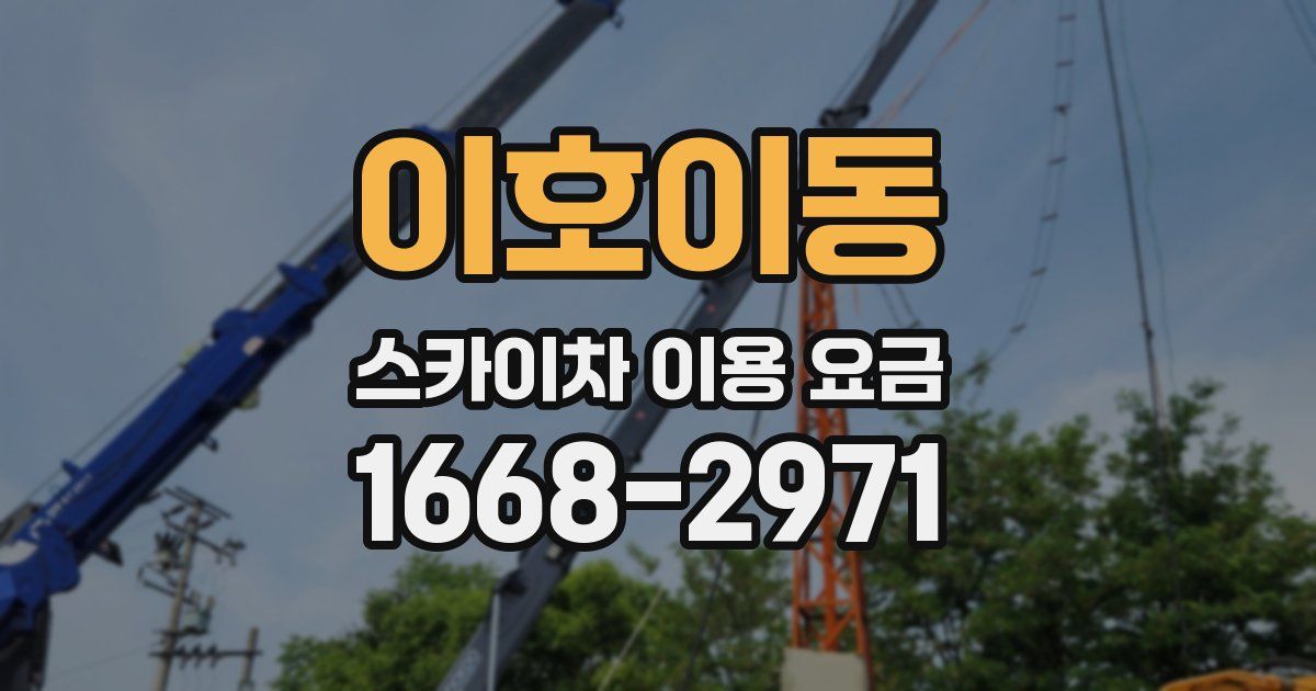 이호이동 스카이차 이용 요금