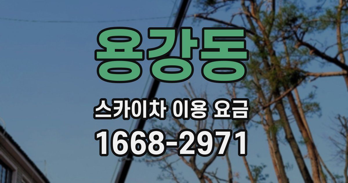 용강동 스카이차 이용 요금