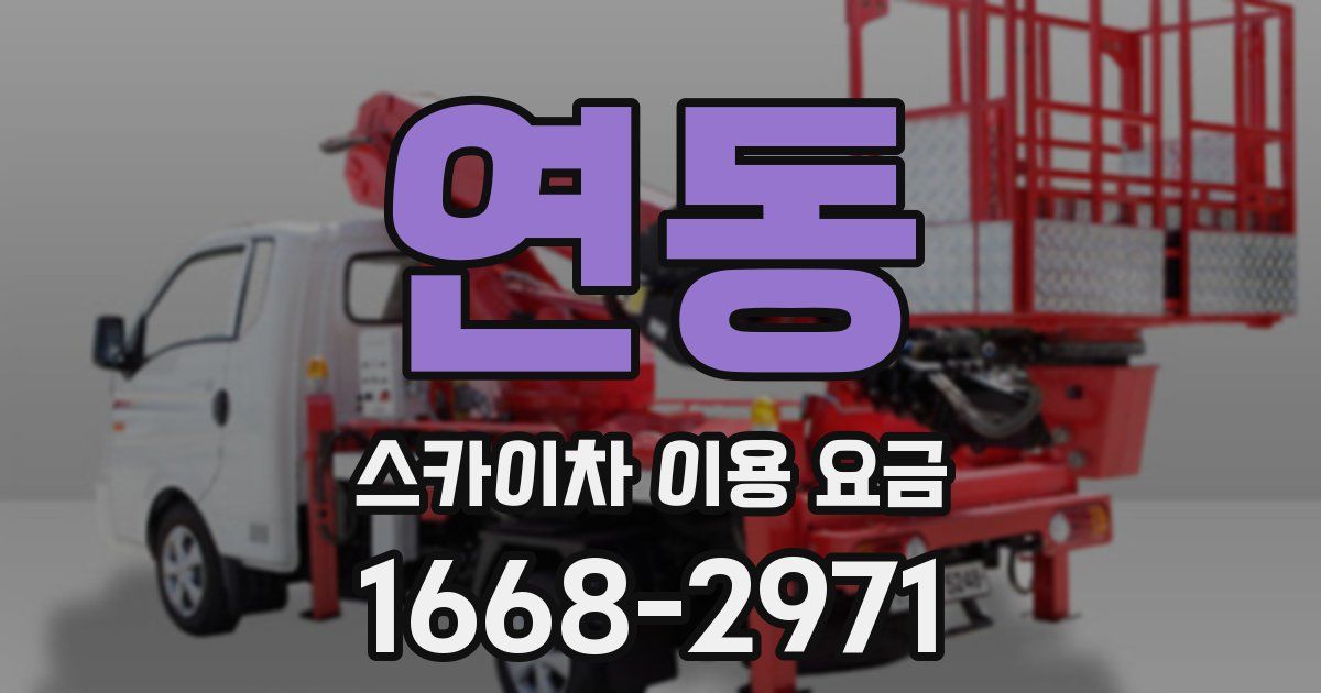 연동 스카이차 이용 요금