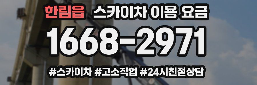 한림읍 스카이차 이용 요금