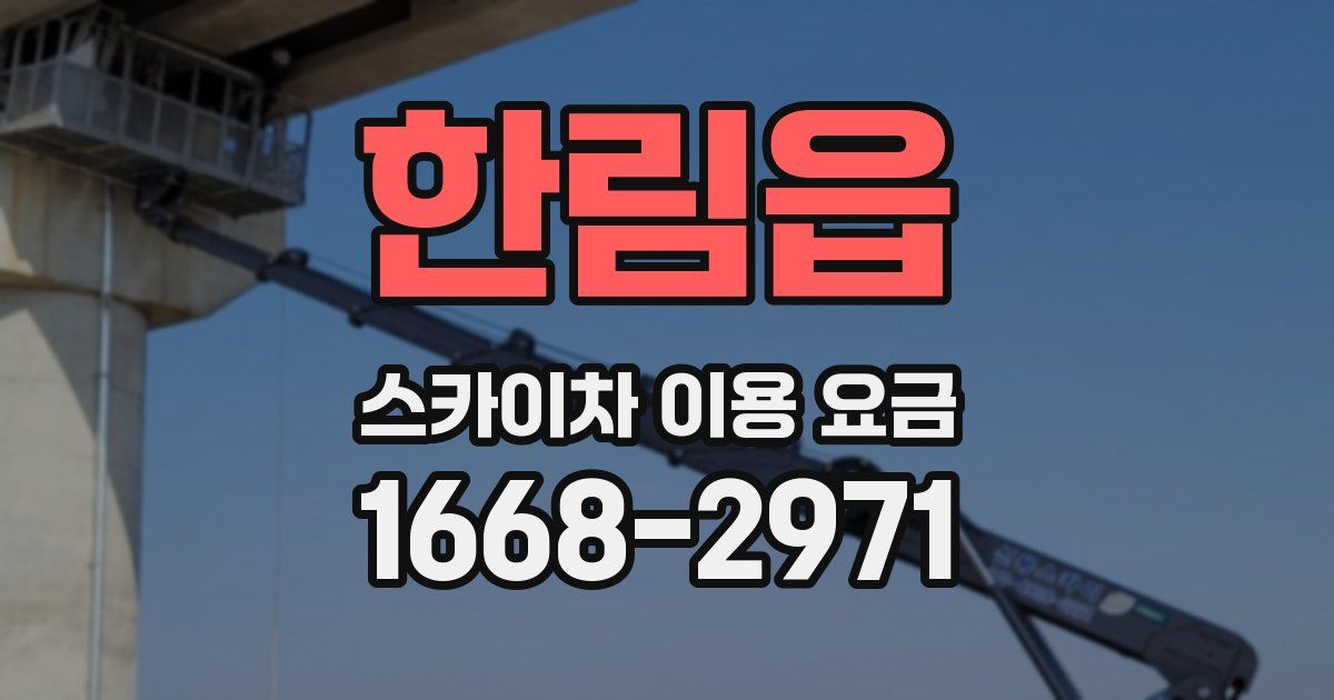 한림읍 스카이차 이용 요금