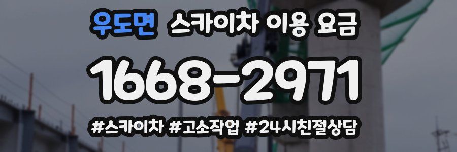 우도면 스카이차 이용 요금