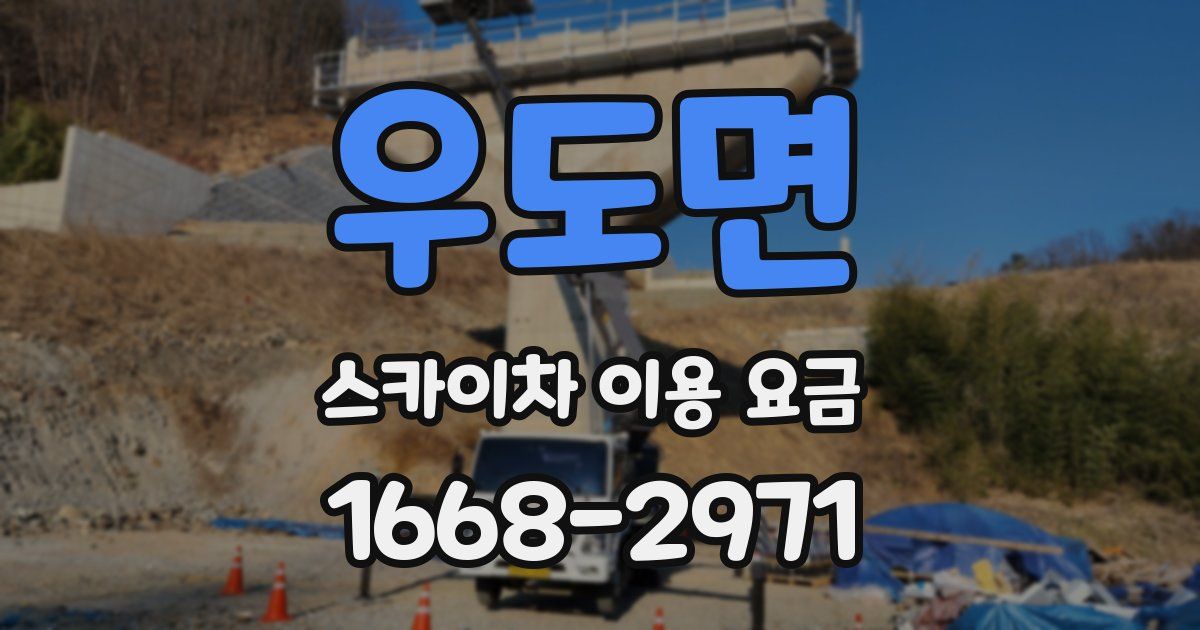 우도면 스카이차 이용 요금