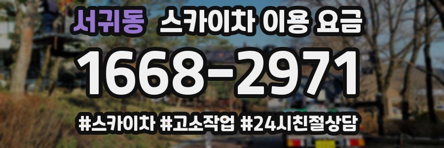 서귀동 스카이차 이용 요금