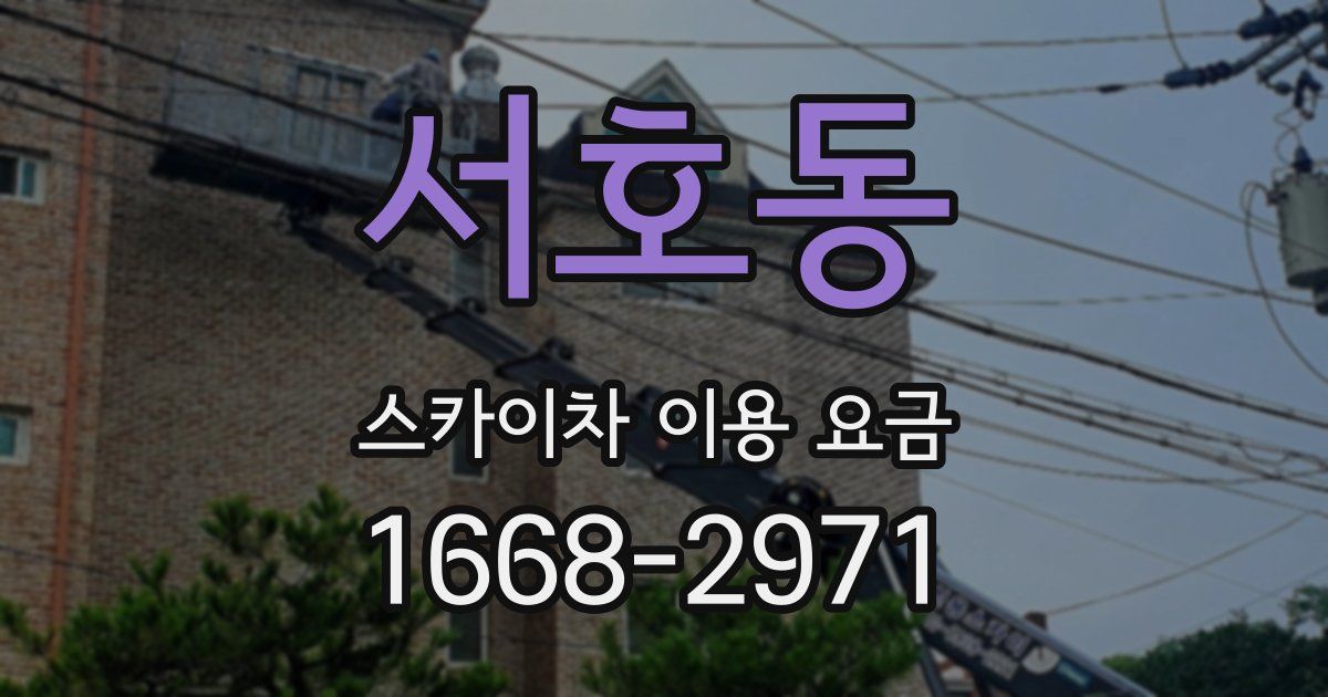 서호동 스카이차 이용 요금