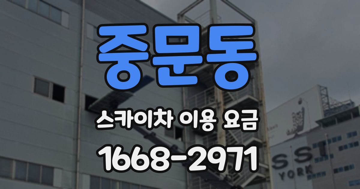 중문동 스카이차 이용 요금