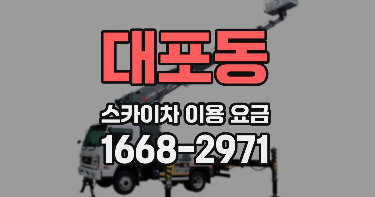 대포동 스카이차 이용 요금