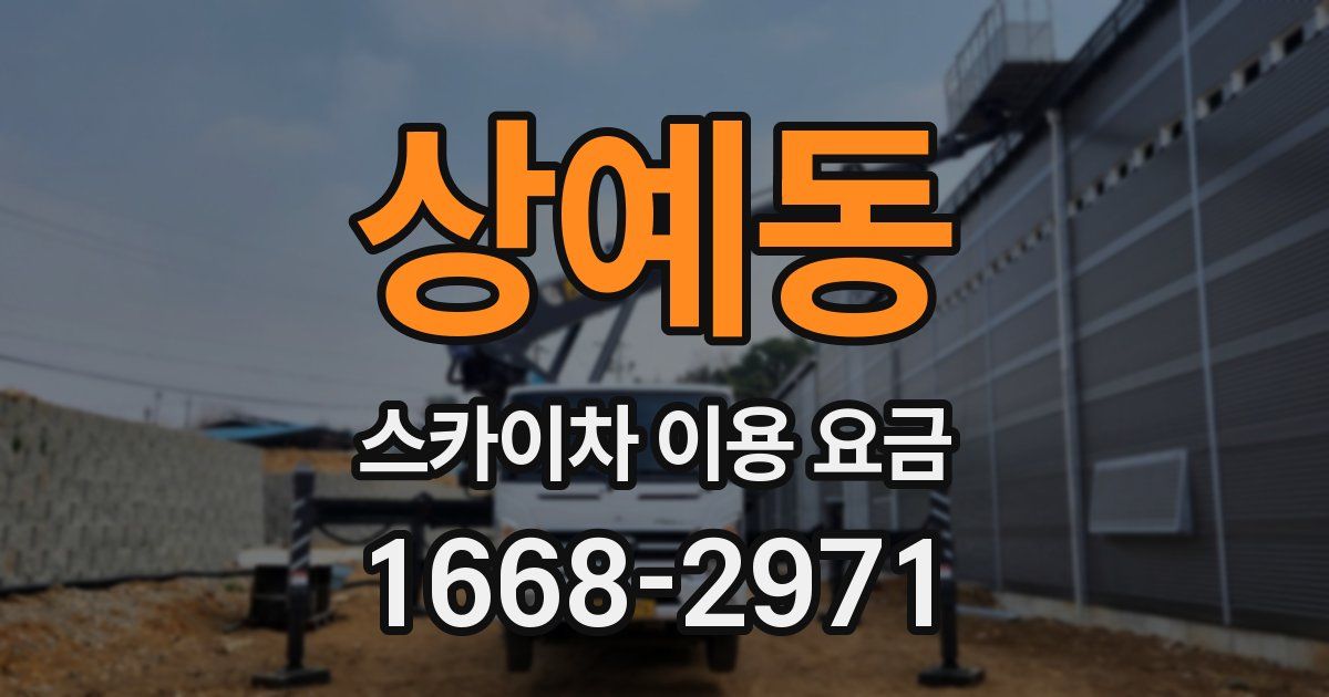 상예동 스카이차 이용 요금