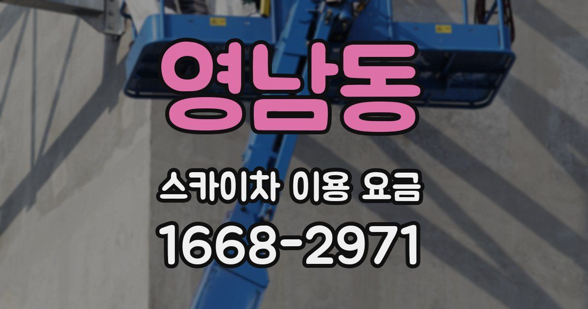 영남동 스카이차 이용 요금
