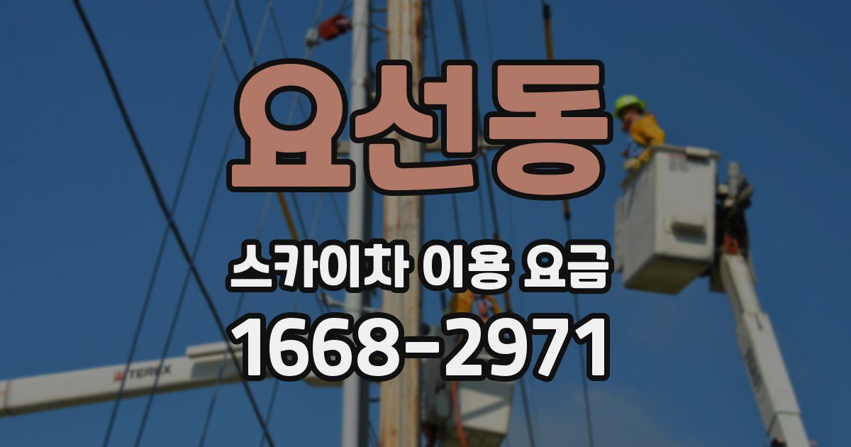 요선동 스카이차 이용 요금