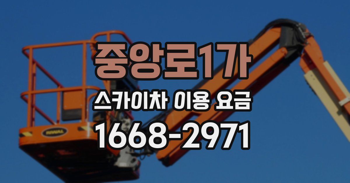 중앙로1가 스카이차 이용 요금