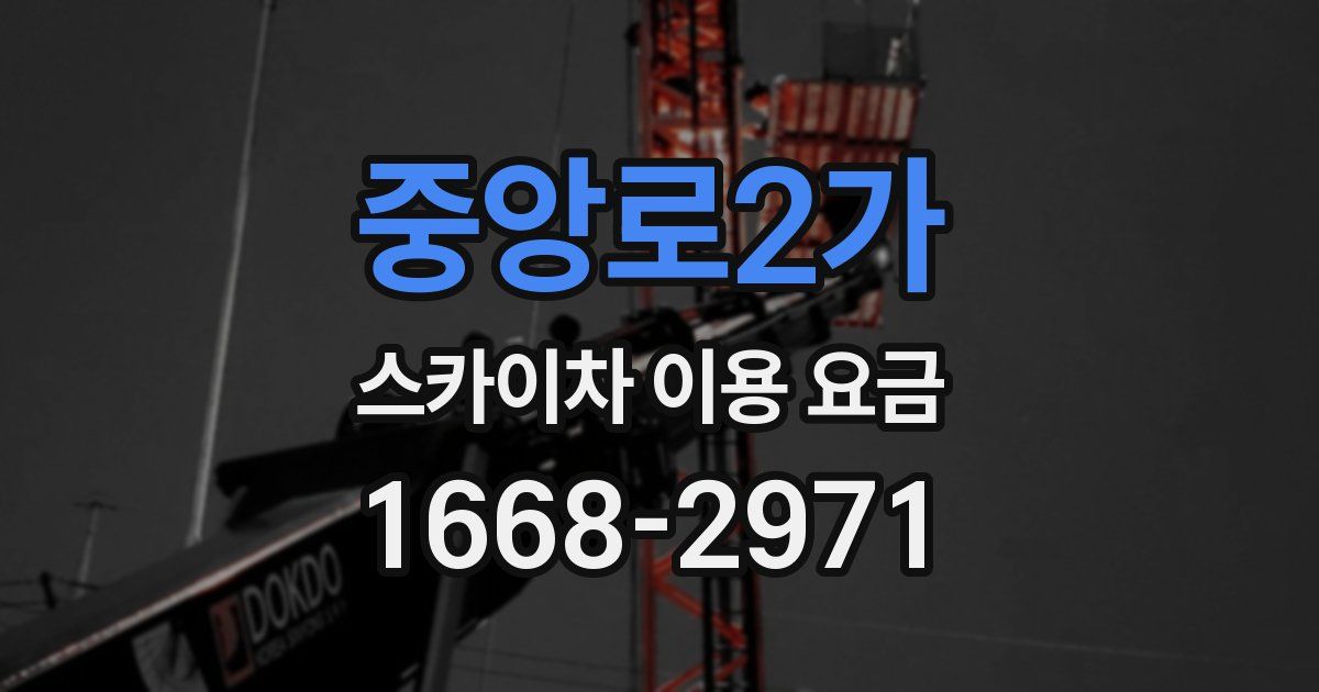 중앙로2가 스카이차 이용 요금