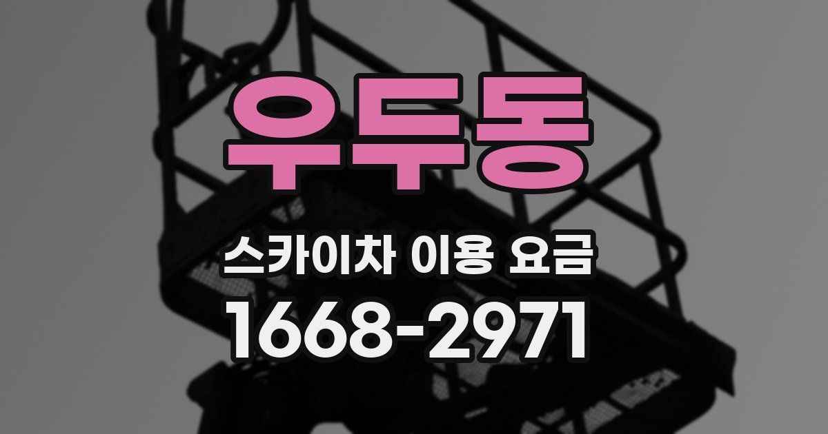 우두동 스카이차 이용 요금