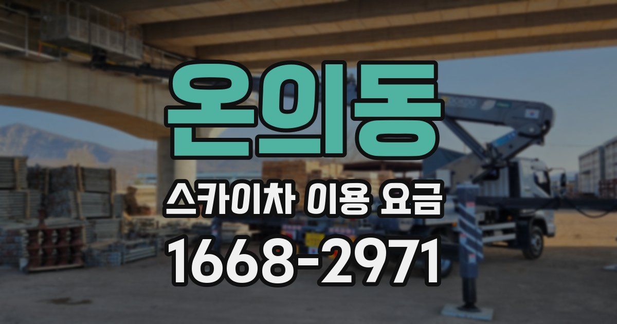 온의동 스카이차 이용 요금