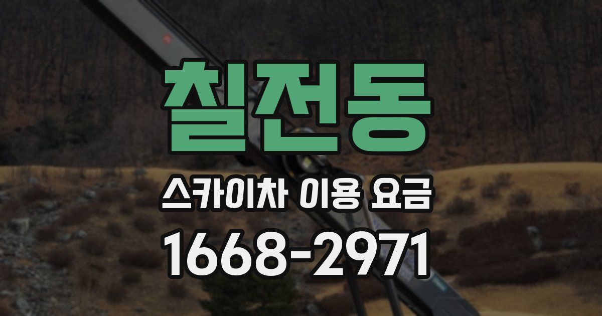 칠전동 스카이차 이용 요금