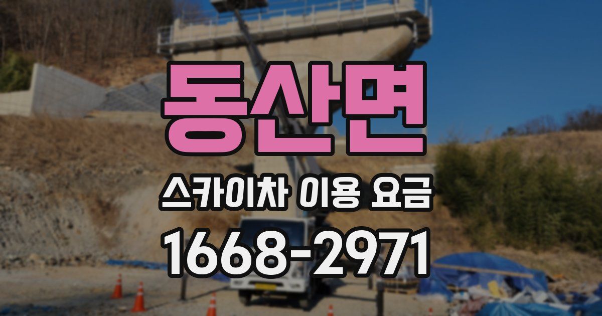 동산면 스카이차 이용 요금
