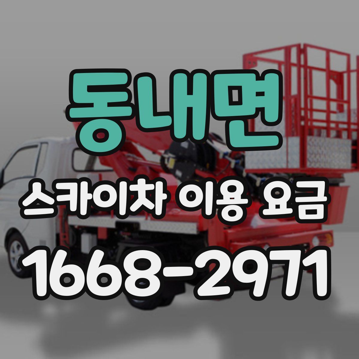 동내면 스카이차 이용 요금