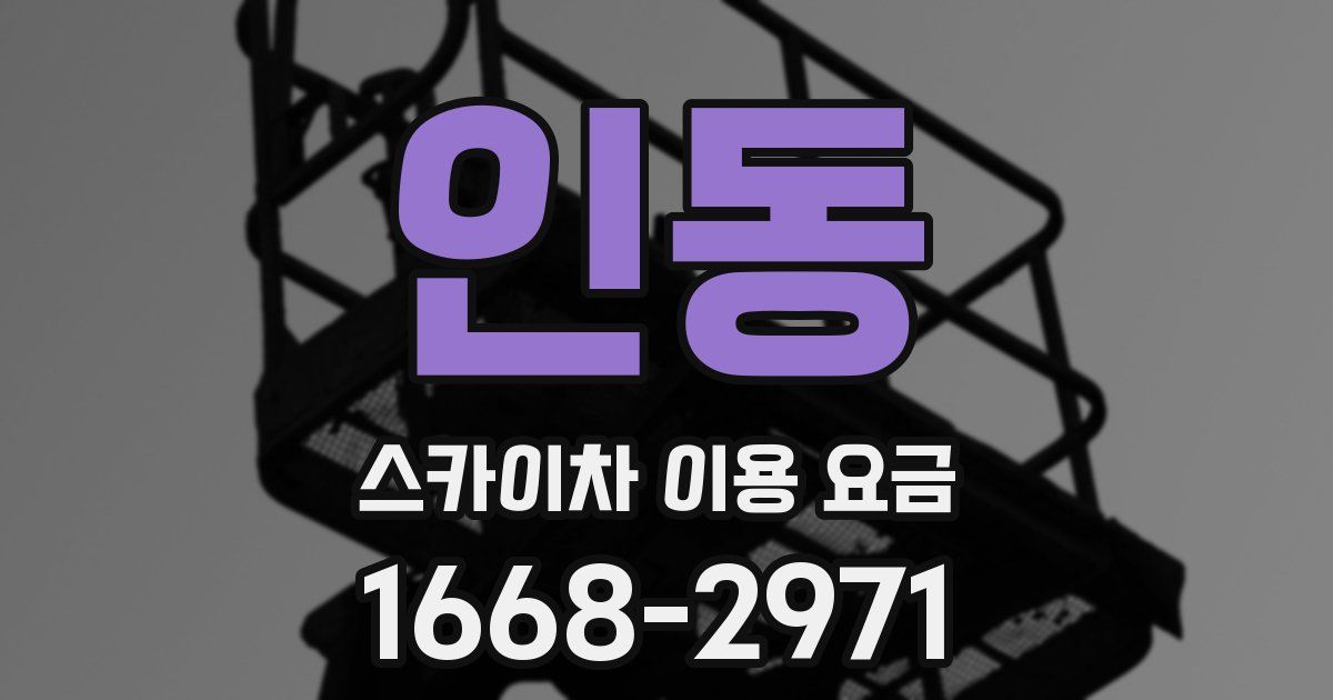 인동 스카이차 이용 요금