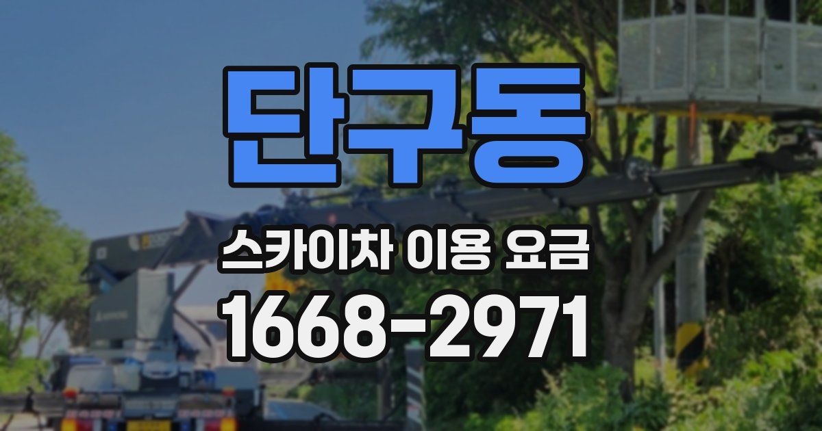 단구동 스카이차 이용 요금