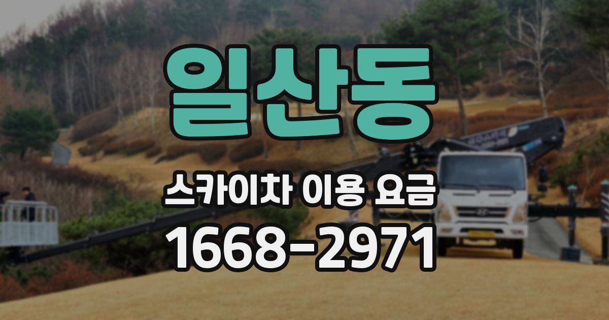 일산동 스카이차 이용 요금