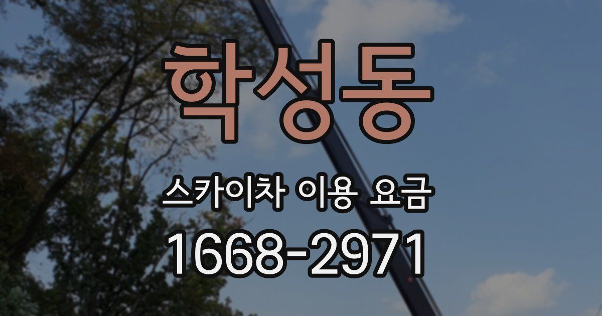 학성동 스카이차 이용 요금