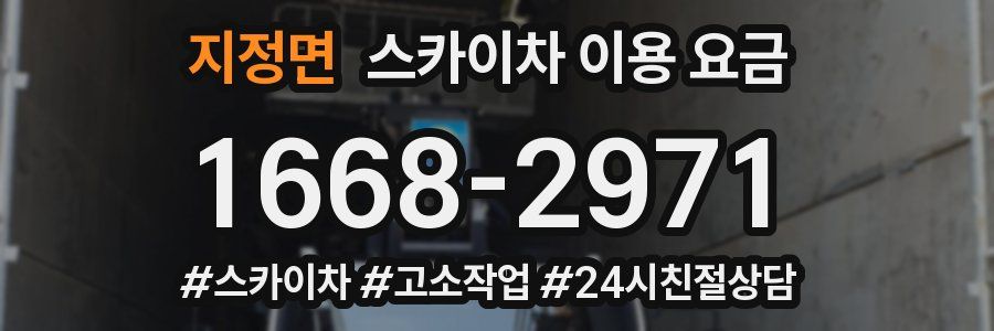 지정면 스카이차 이용 요금