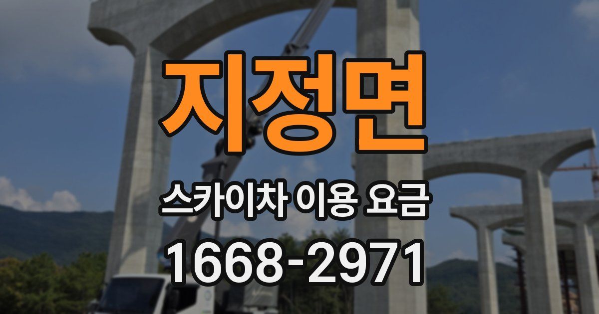지정면 스카이차 이용 요금