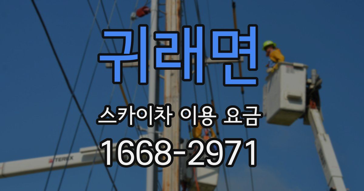 귀래면 스카이차 이용 요금