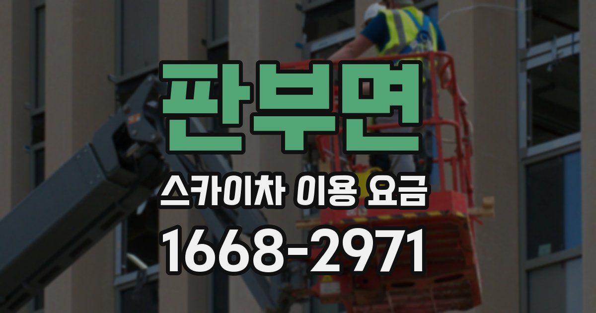 판부면 스카이차 이용 요금