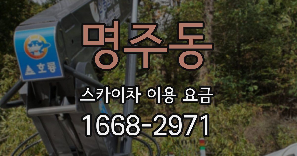 명주동 스카이차 이용 요금