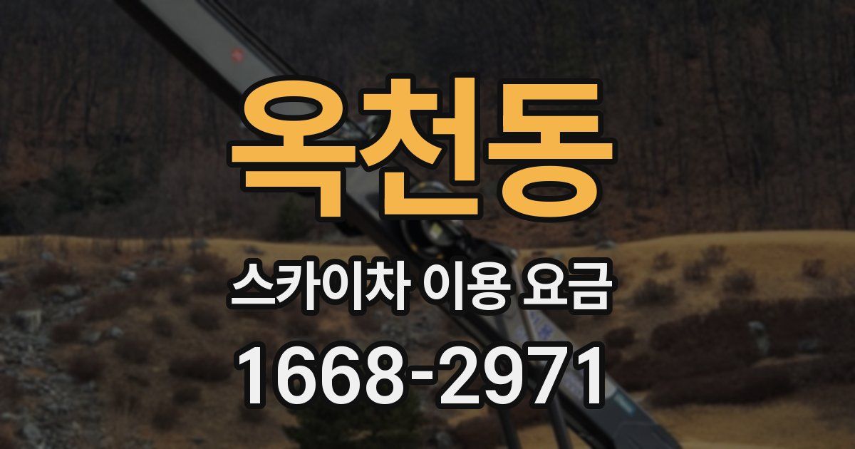 옥천동 스카이차 이용 요금
