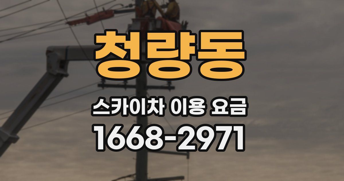 청량동 스카이차 이용 요금