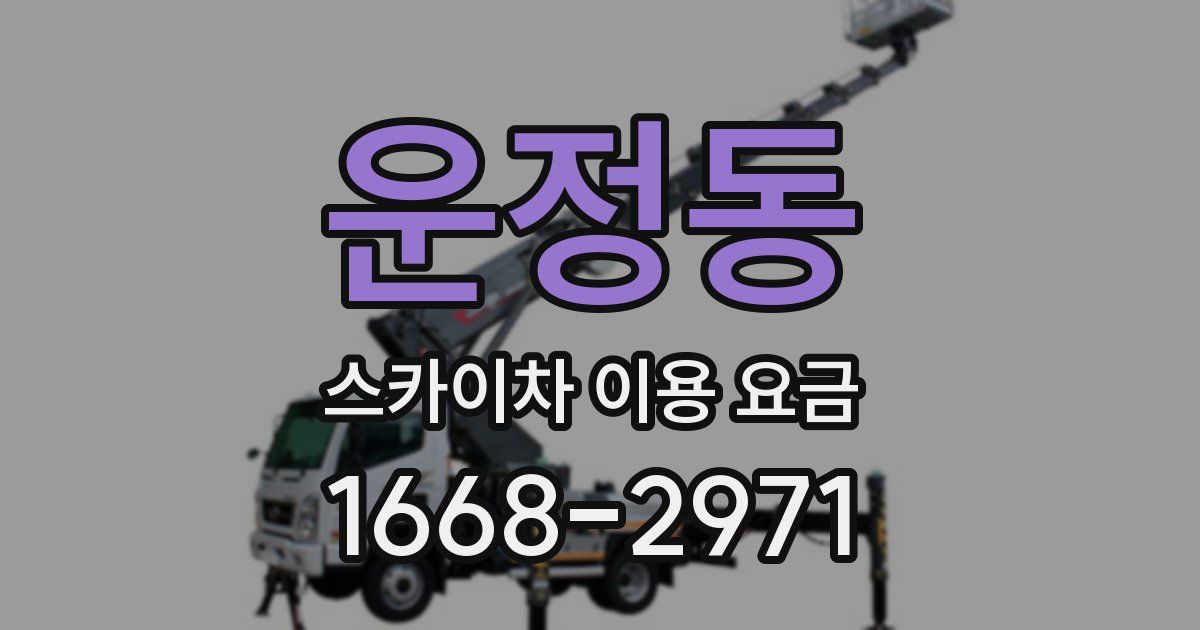 운정동 스카이차 이용 요금