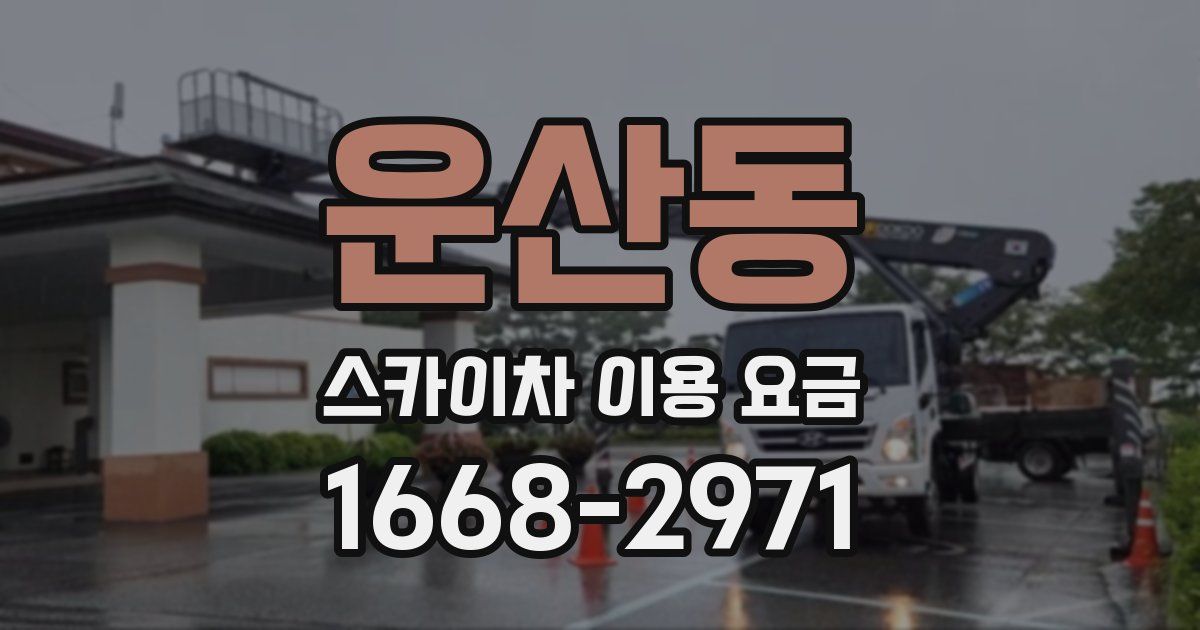운산동 스카이차 이용 요금
