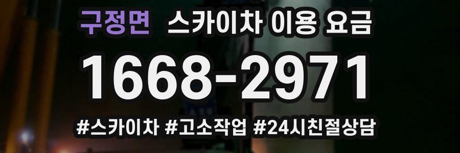 구정면 스카이차 이용 요금