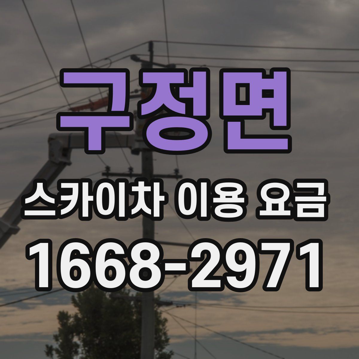 구정면 스카이차 이용 요금