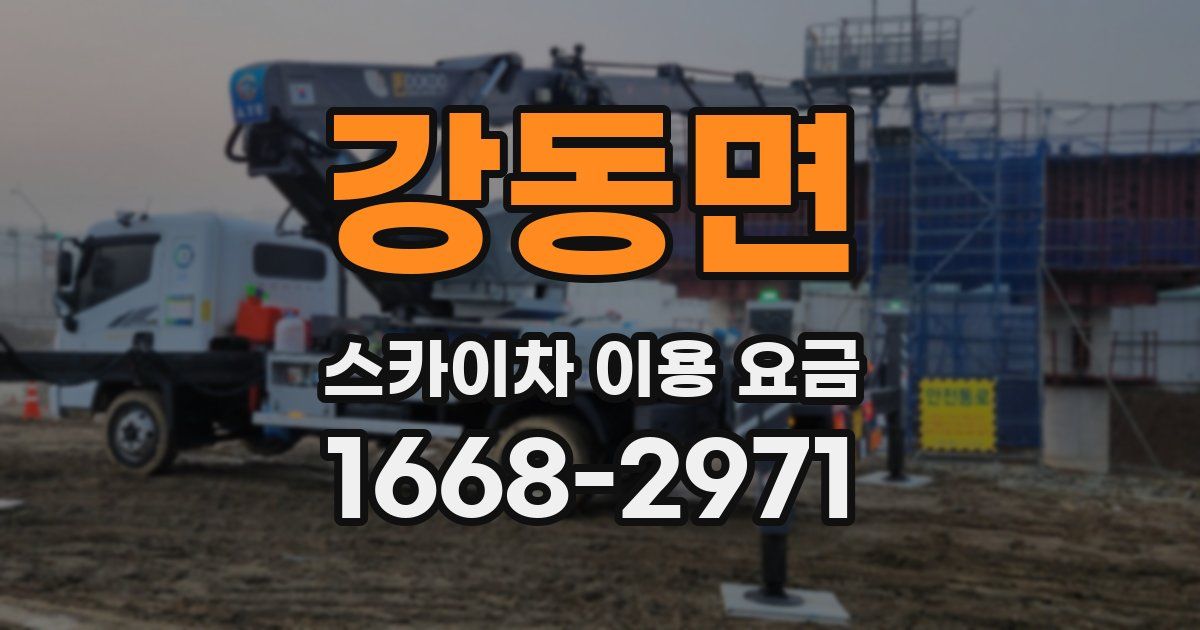 강동면 스카이차 이용 요금