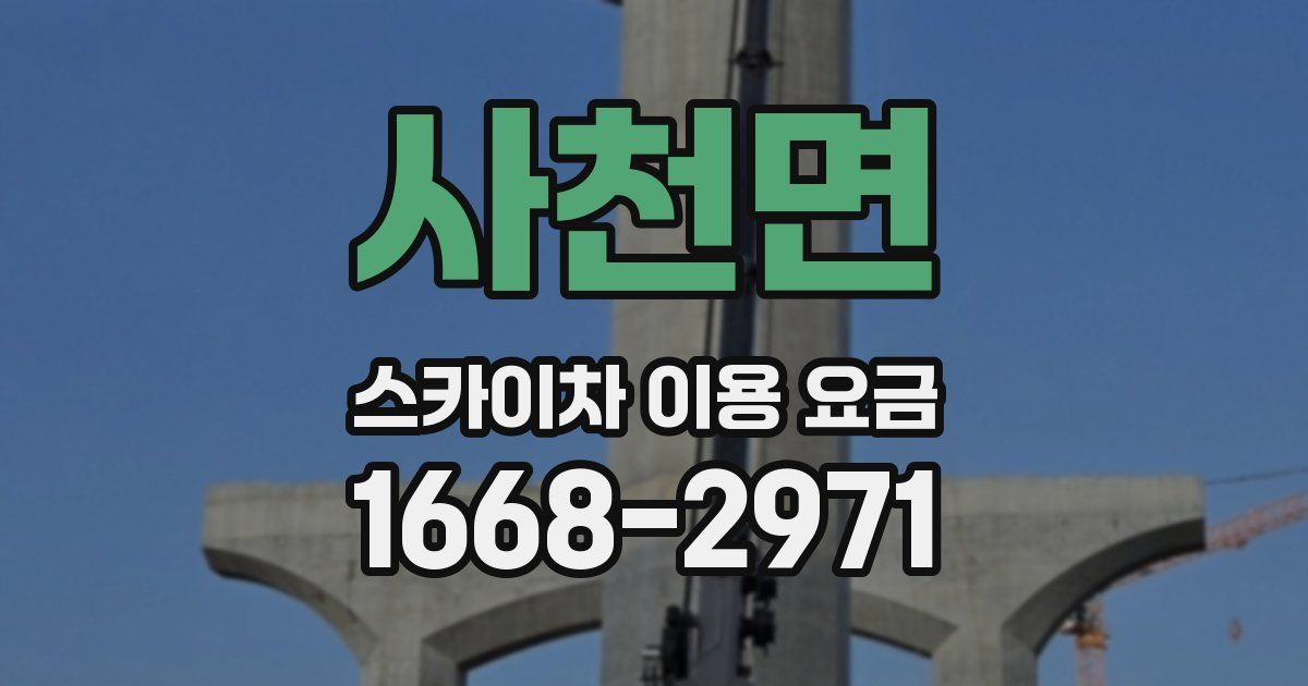 사천면 스카이차 이용 요금