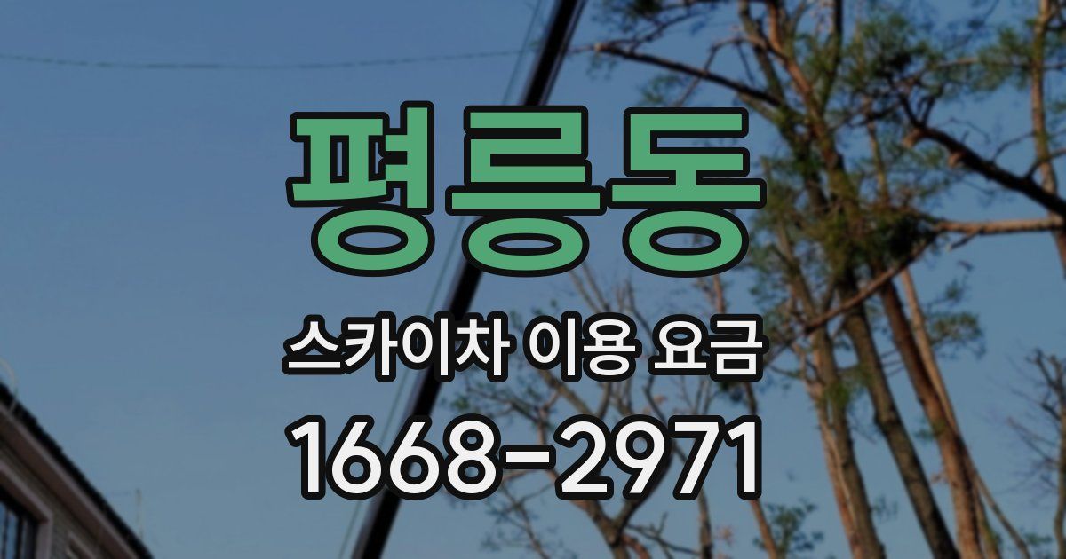 평릉동 스카이차 이용 요금