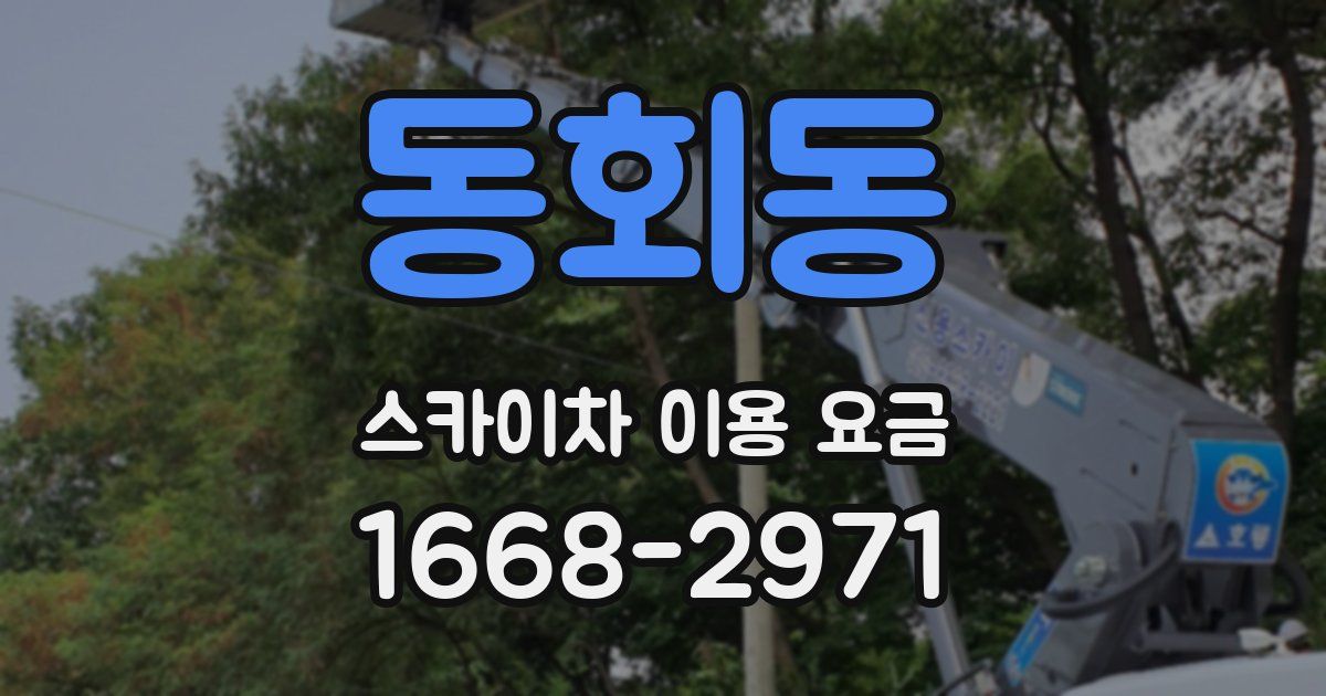 동회동 스카이차 이용 요금