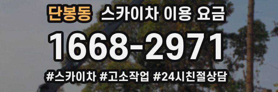 단봉동 스카이차 이용 요금