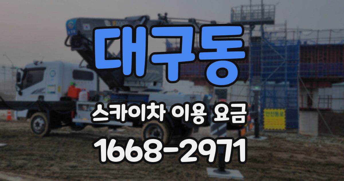 대구동 스카이차 이용 요금
